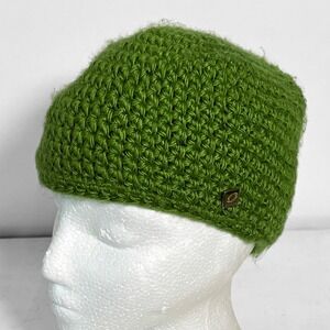 Chaos Green Crochet Knit Fleece Lined Beanie Skull Cap Hat